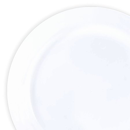 SMARTY HAD A PARTY 75 Solid White Economy Round Disposable Plastic AppetizerSalad Plates 120 Plates, 120PK 117WH-CASE